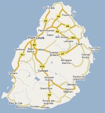 Map of Mauritius